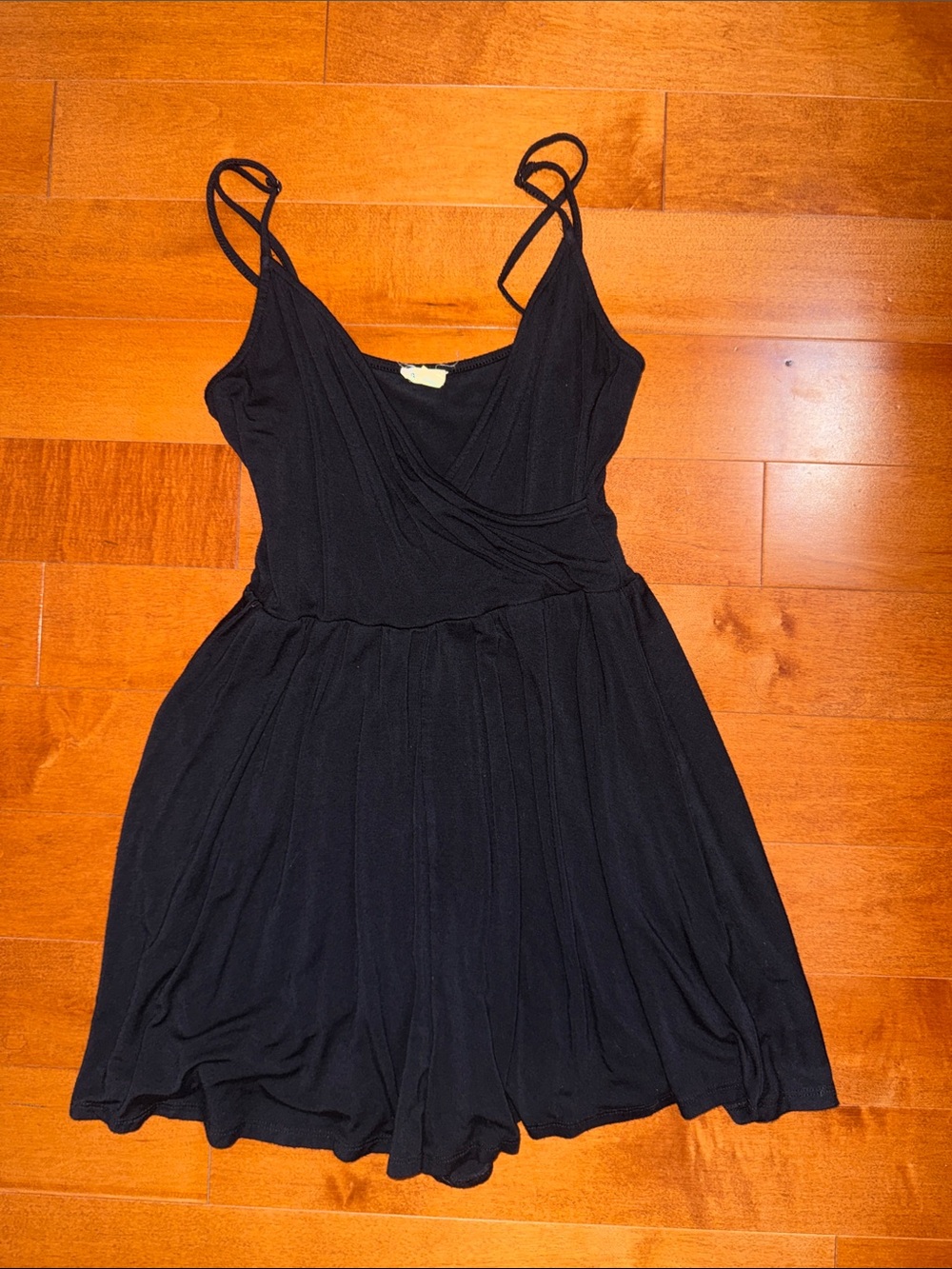 Garage Black Sleeveless V-Neck Mini Dress